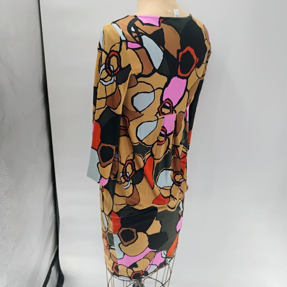 Diane von Furstenberg 100% Silk Jersey Multi Dress Sz 2 - Picture 6 of 16